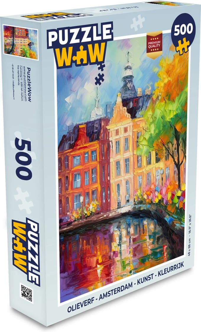Puzzel Olieverf - Amsterdam - Kunst - Kleurrijk - Legpuzzel - Puzzel 500 stukjes