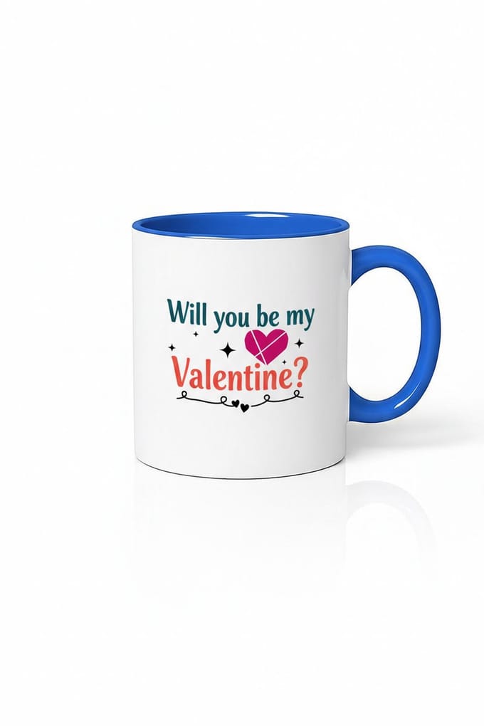 Mok 'Will you be my Valentine?' - Romantisch Valentijn Cadeau