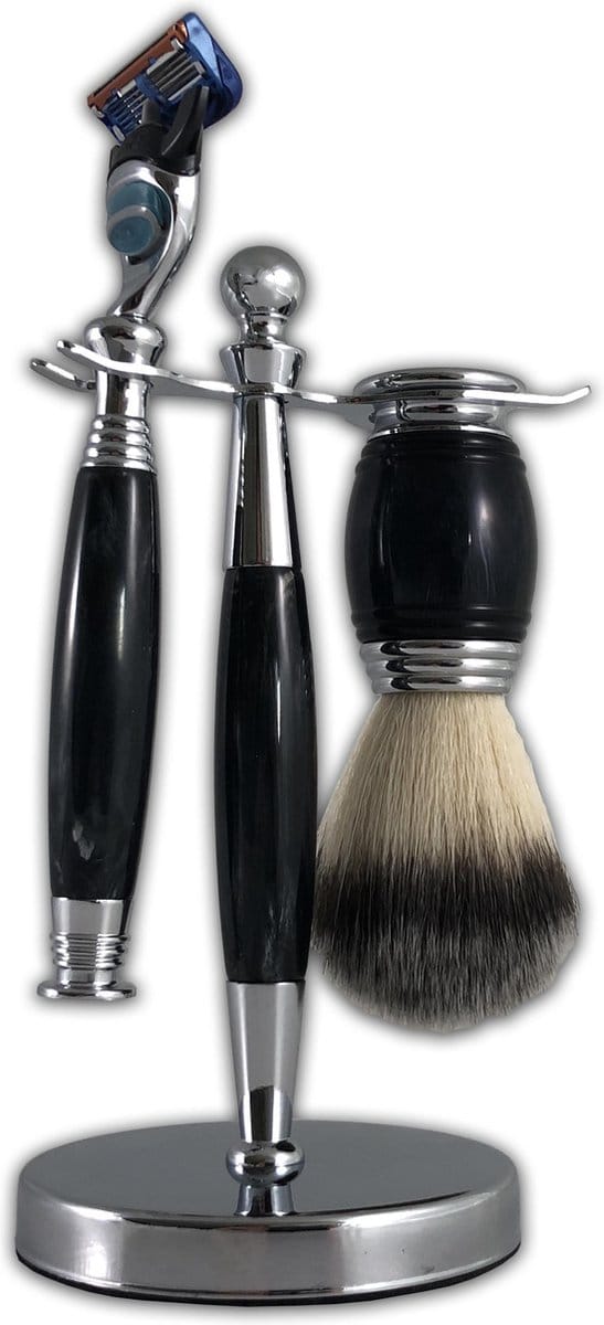 Luxe Scheerset Zwart Synthetisch