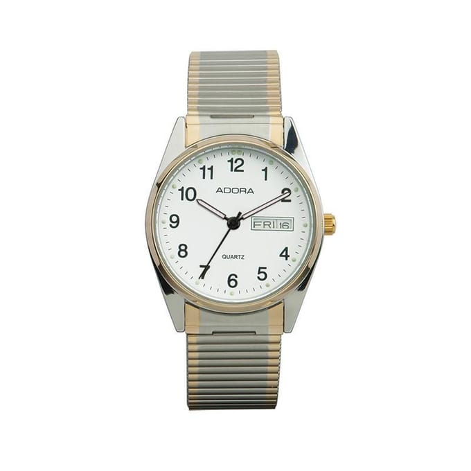 Dameshorloge adora /rekband met datum AB6422
