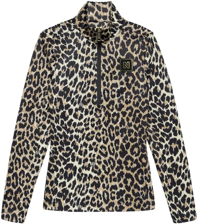 NIKKIE - nantes leopard ski pully - Skipully met rits dames - Beige