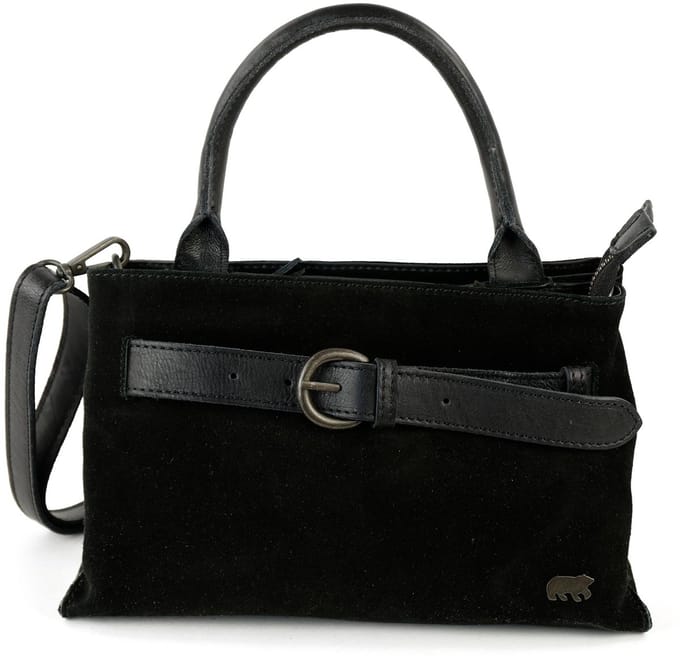 Bear Design Aagje Suede Leren Handtas - Zwart