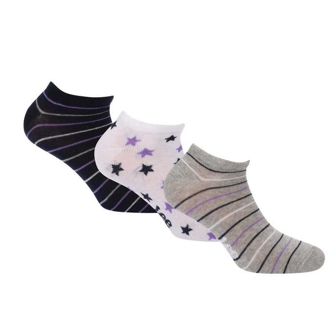 Lee Stars Liner-sokken voor dames (set van 3) (Grijs)