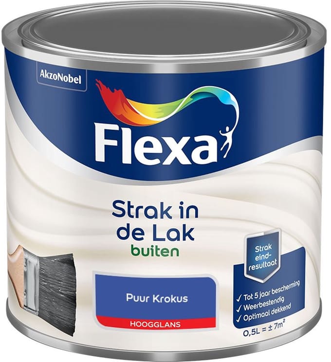 Flexa - Strak In De Lak Buitenlak Hoogglans - Puur Krokus - Mengverf - 500 Ml