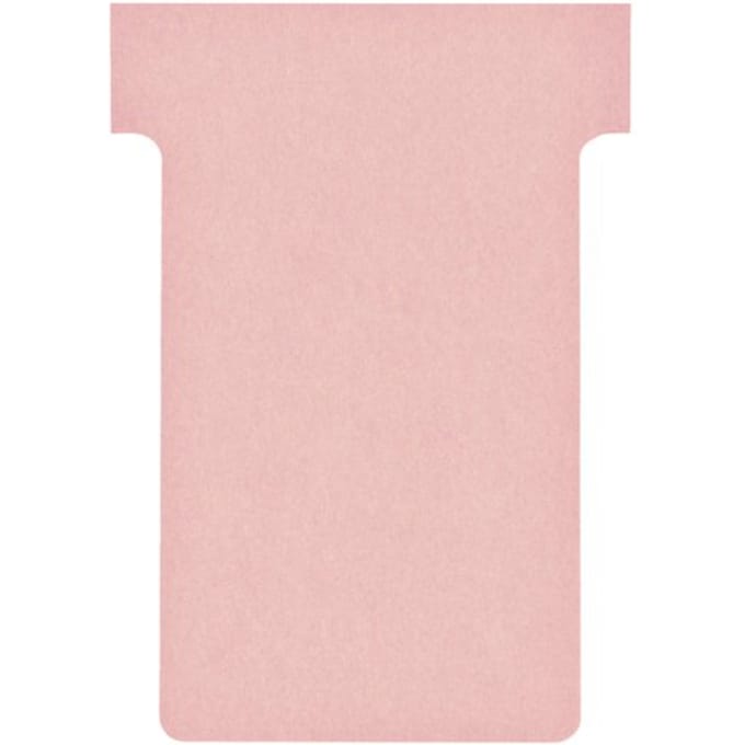 Nobo T-planbordkaarten index 2, ft 85 x 60 mm, roze