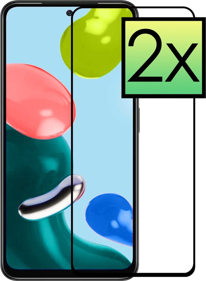 Screenprotector - 2 Stuks - Geschikt voor Xiaomi Redmi Note 11 Pro - Full Cover - Beschermglas - Gehard Glas - Tempered Glass - Screen Protector
