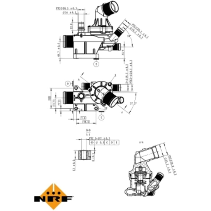 Thermostaat, koelvloeistof NRF 725019