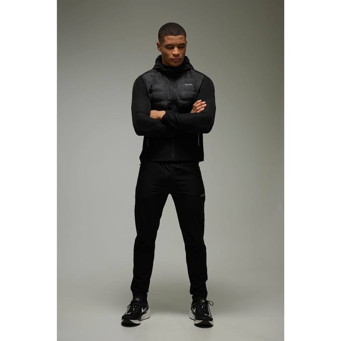 Men's Active Gewatteerd Regular Fit Trainingspak | Black | Size Small
