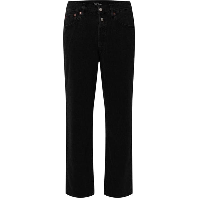 Replay Heren 9zero1 denimjeans met rechte pijpen (Zwart)