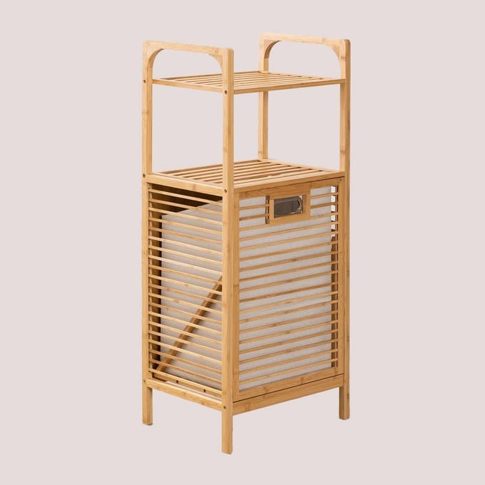 Wasmand met plank - Kleding opberger - Kleding sorteren - Natuurlijk design - 39.5 cm - Natuurlijk