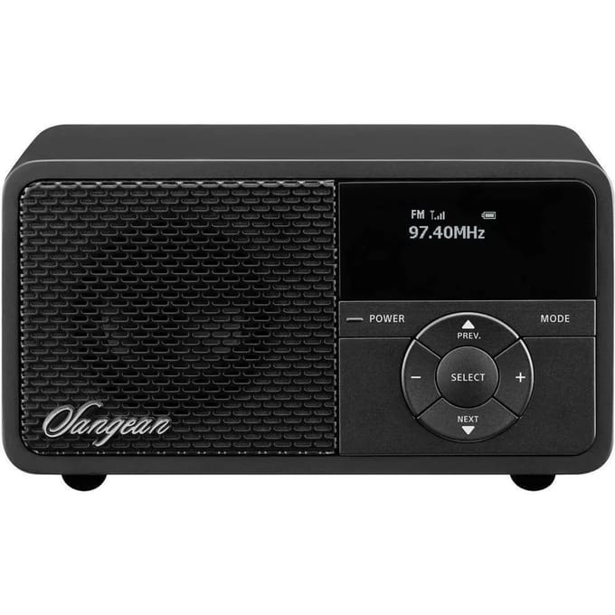 Sangean DDR-7X Radio DAB+, VHF (FM) AUX, Bluetooth Toetsvergrendeling, Oplaadbaar Zwart