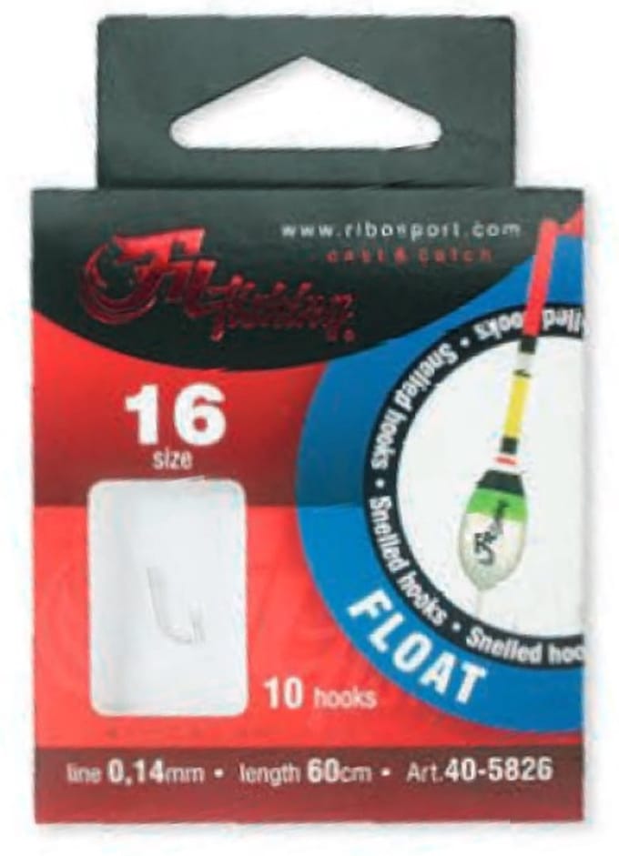 Snelled Hooks 'Float' - Haakmaat #10 - 0.18mm - 60cm - 10 stuks - Feeder & Witvis Onderlijnen - Dobber onderlijn