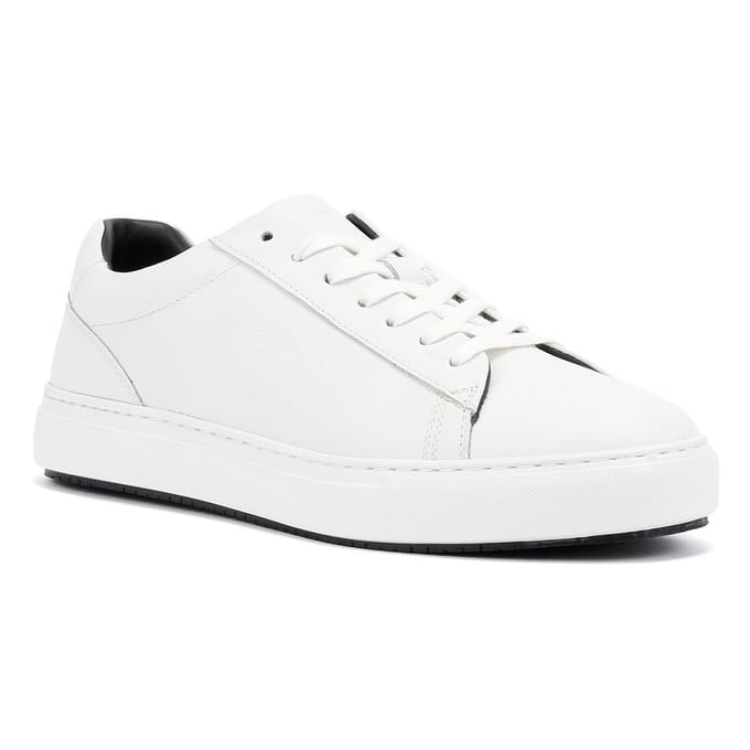Ben Sherman Ace Cupsole Leren Witte Sneakers Voor Heren