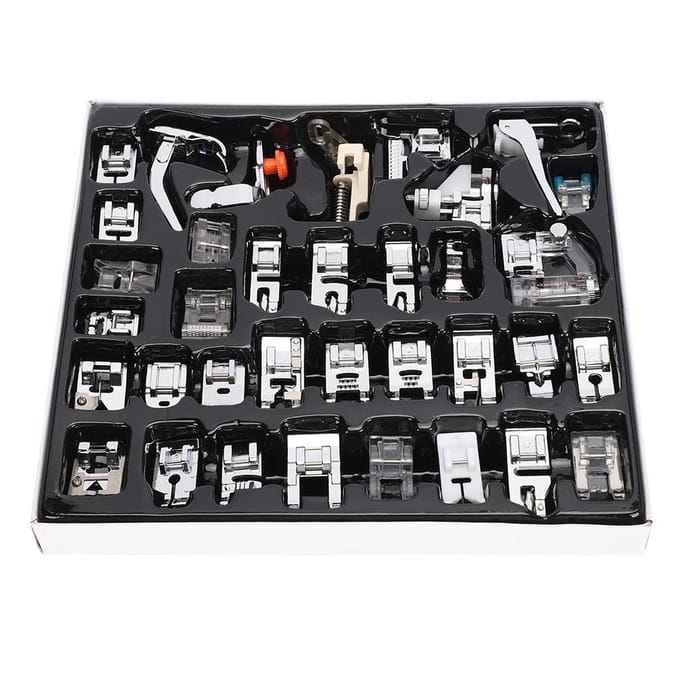 35 Pièces/Ensemble Multifonction Ménage Machine à Coudre Métal Pied Presseur Kit d'Outils Accessoire gray