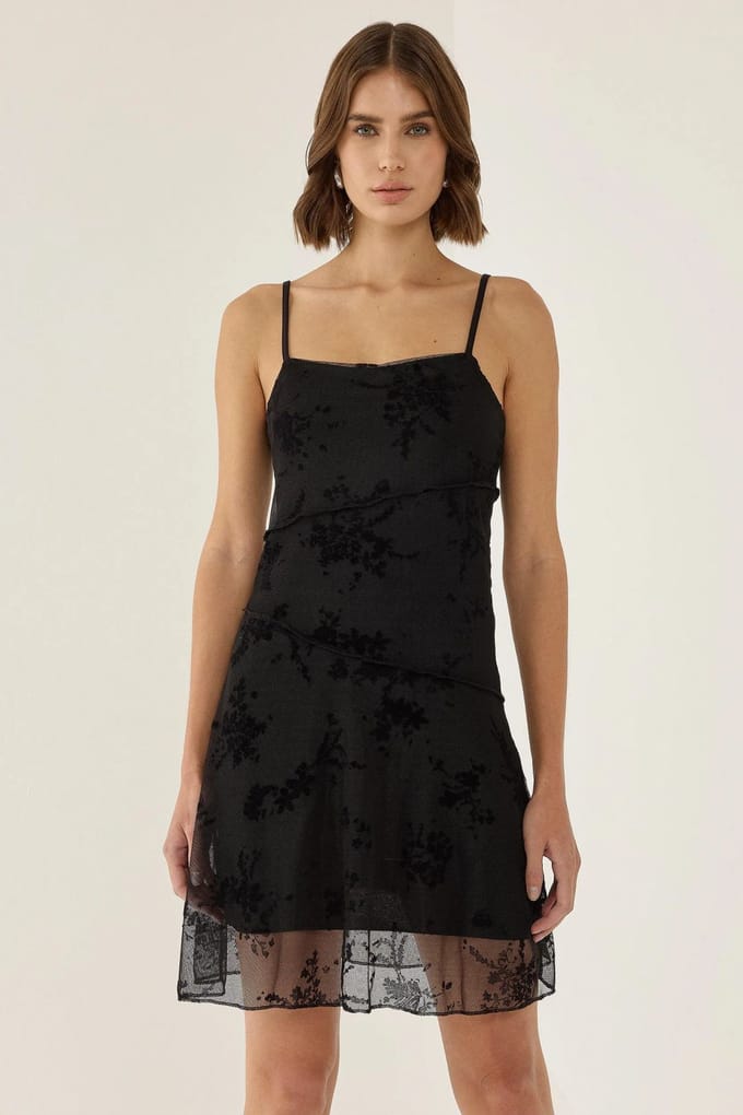 Floral Lace Aansluitende Mini-jurk