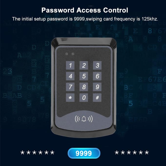 Wachtwoord Toegangscontroller Systeem Deur ID Kaartlezer Beveiligings Toetsenbord Machine gray