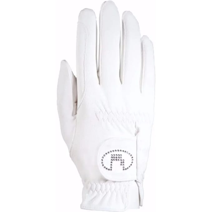 Roeckl - Rijhandschoen Lisboa Swarovski - White - Maat 6.5