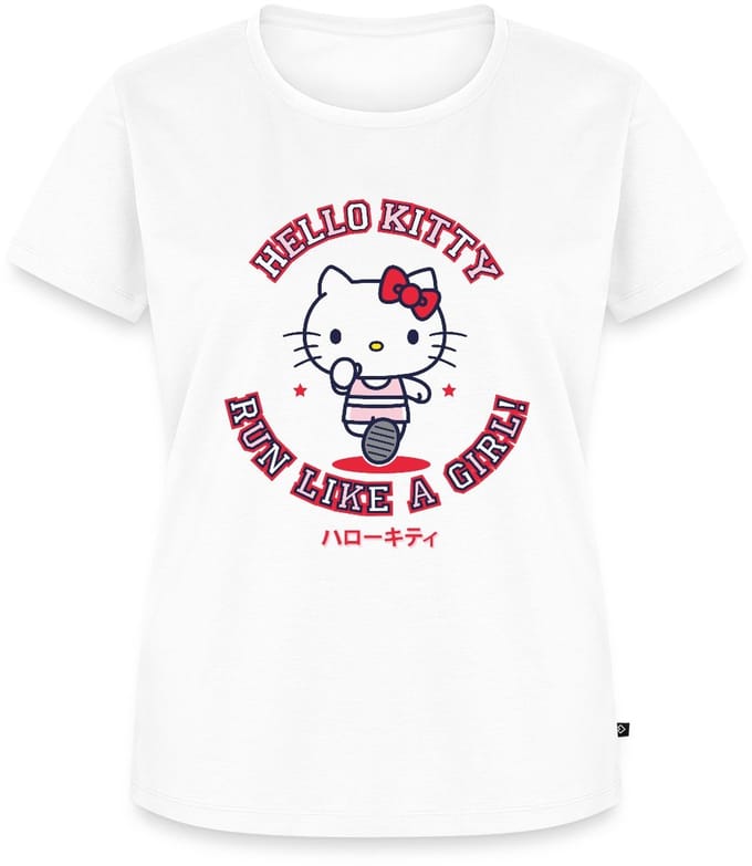 Hello Kitty Run Like A Girl Premium T Shirt Dames