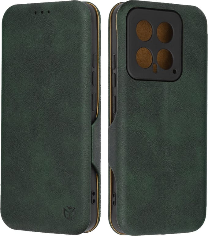 Hoesje geschikt voor Xiaomi 14 - Techsuit Safe+ Book Wallet Case - Donkergroen