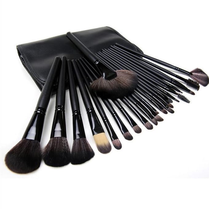 Professionele Make-up Kwasten - Kwastenset - Zwart - 24 stuks
