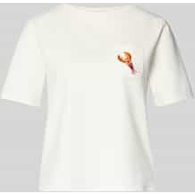 T-shirt met borstzak en motief