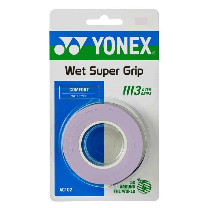 Yonex Wet Super Grap 3 Pack Overgrip AC102EX Uitvoering : Mist Pink