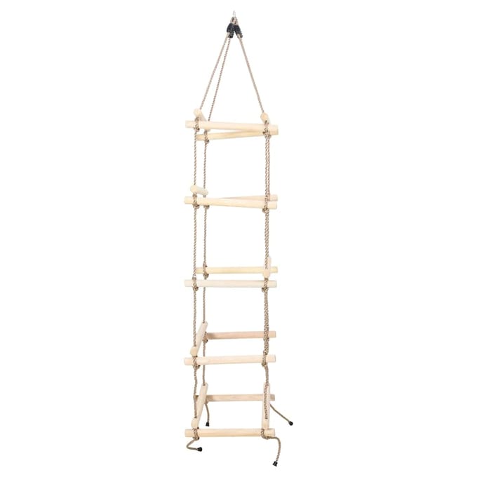 vidaXL - Touwladder - 200 - cm - hout