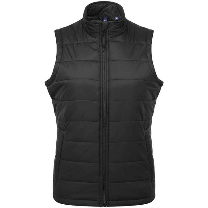 Premier Dames/Dames Recyclight Gewatteerd Gilet (Zwart)