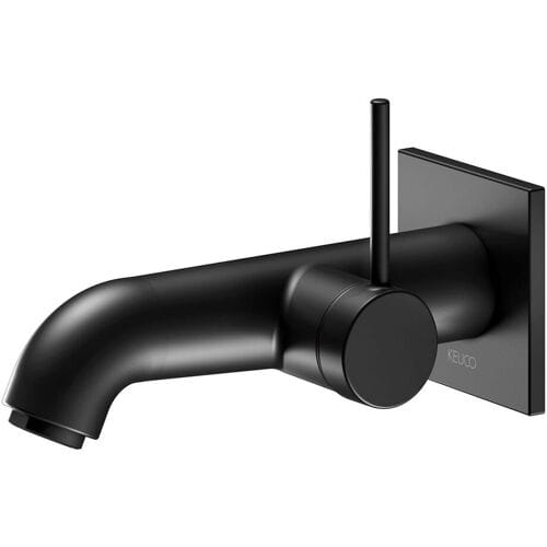 Keuco IXMO Soft Black Selection single lever washbasin mixer, concealed, angular 59516370202