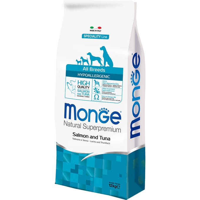 Monge Superpremium All Breeds Hypoallergenic Zalm & Tonijn - 12 kg