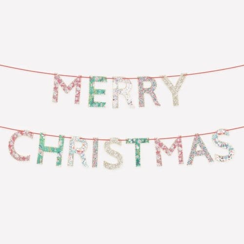 Meri meri x liberty kerst slinger merry christmas