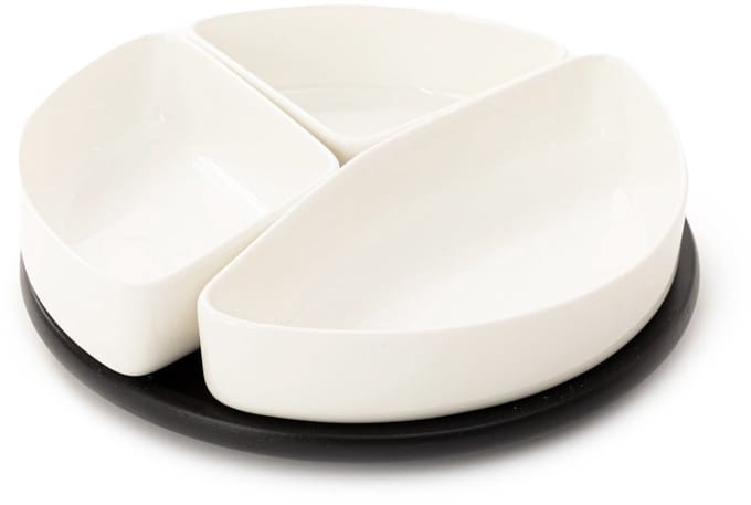 HOMLA - Platter - 24cm - Met Witte Schalen
