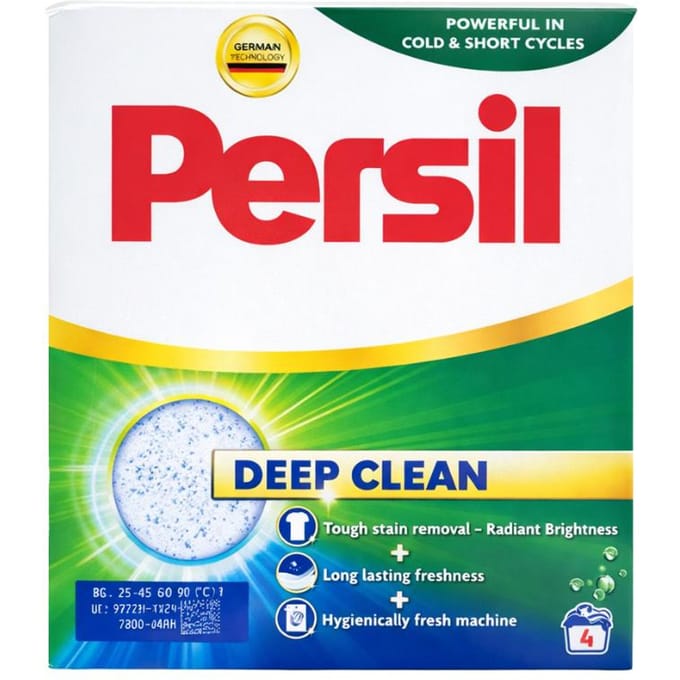 Poudre à laver Persil Deep Clean pour textiles blancs 220g (4 Lavages)