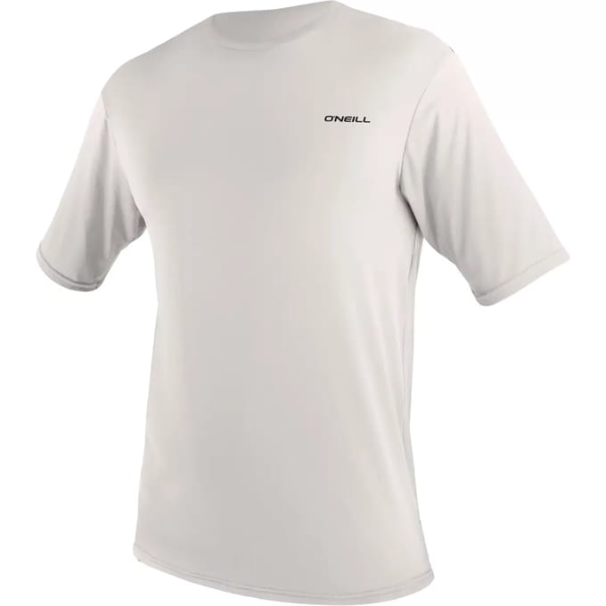 O´neill Wetsuits Basic Skins Sun Korte Mouw Rash Guard Wit S Man