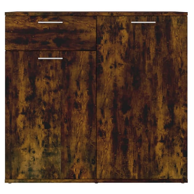 vidaXL - Dressoir - 80x36x75 - cm - bewerkt - hout - gerookt - eikenkleurig
