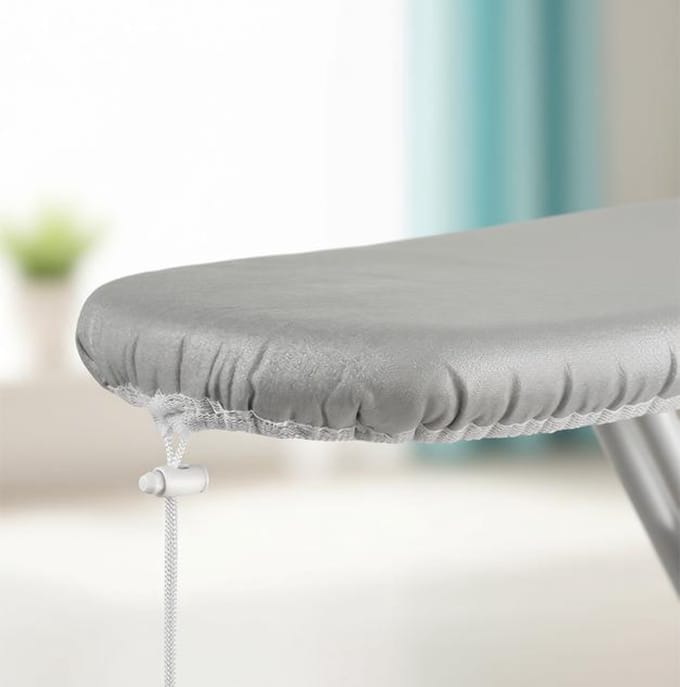 Maison Elara Universele strijkplankhoes met EasyClip, 130x47 cm, blauw-wit