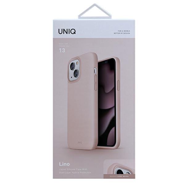 UNIQ Lino - Hoesje voor mobiele telefoon - iPhone 13 - Roze