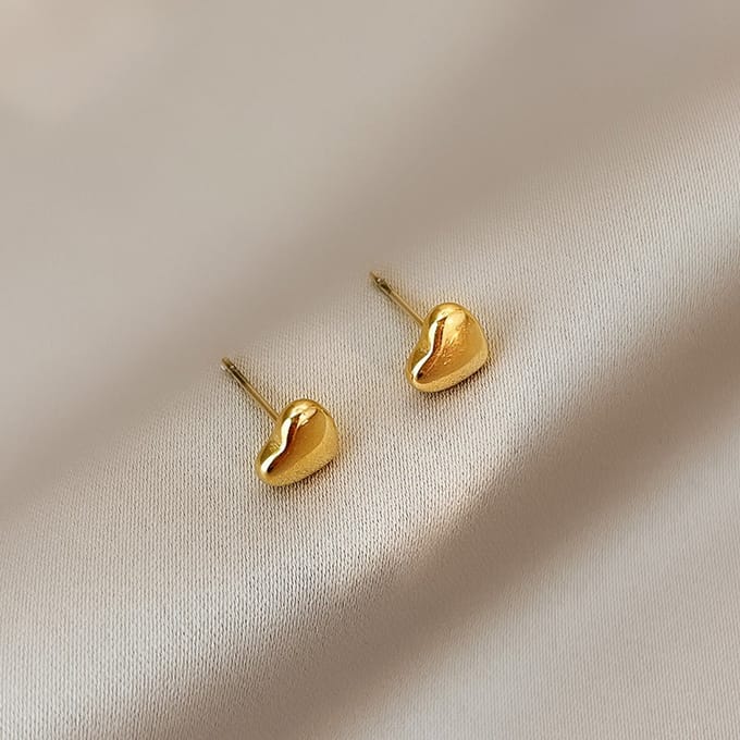 JewelGalerie- Oorbellen- Studs - Hartje - Goud