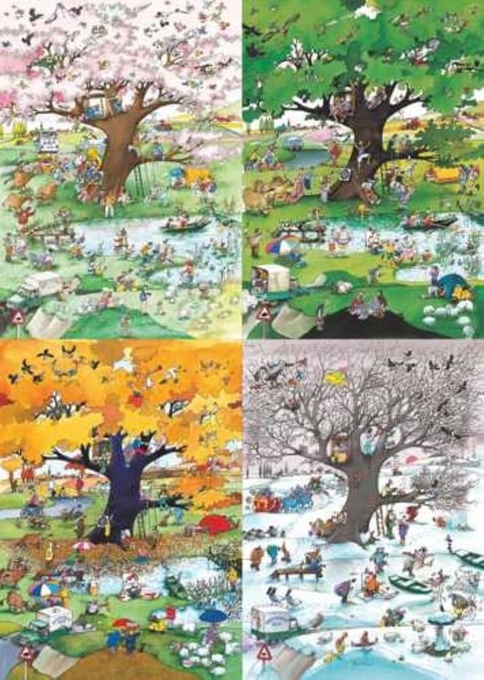 Legpuzzel - 2000 stukjes - De Vier Seizoenen - Heye Puzzel