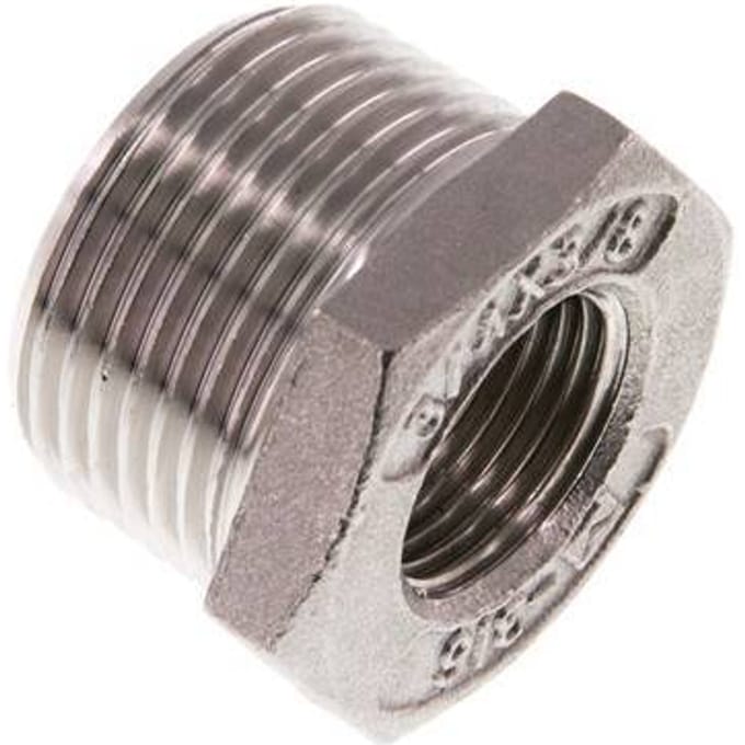 R 3/4'' x Rp 3/8'' M/F RVS Verloopring 16 Bar [2 Stuks]
