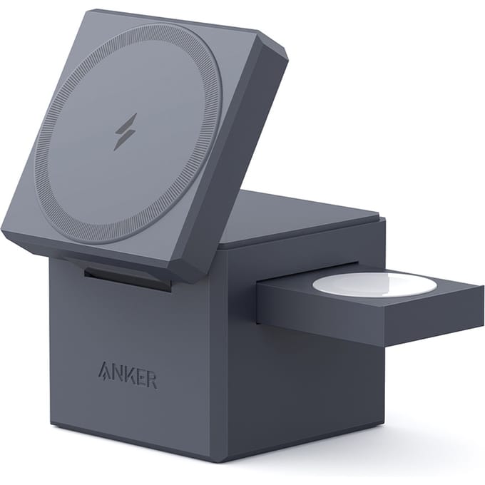 Anker 3-in-1 Cube Oplader - 15W Draadloos Opladen - Compact en Opvouwbaar Ontwerp - Inclusief 30W USB-C Adapter - Zwart