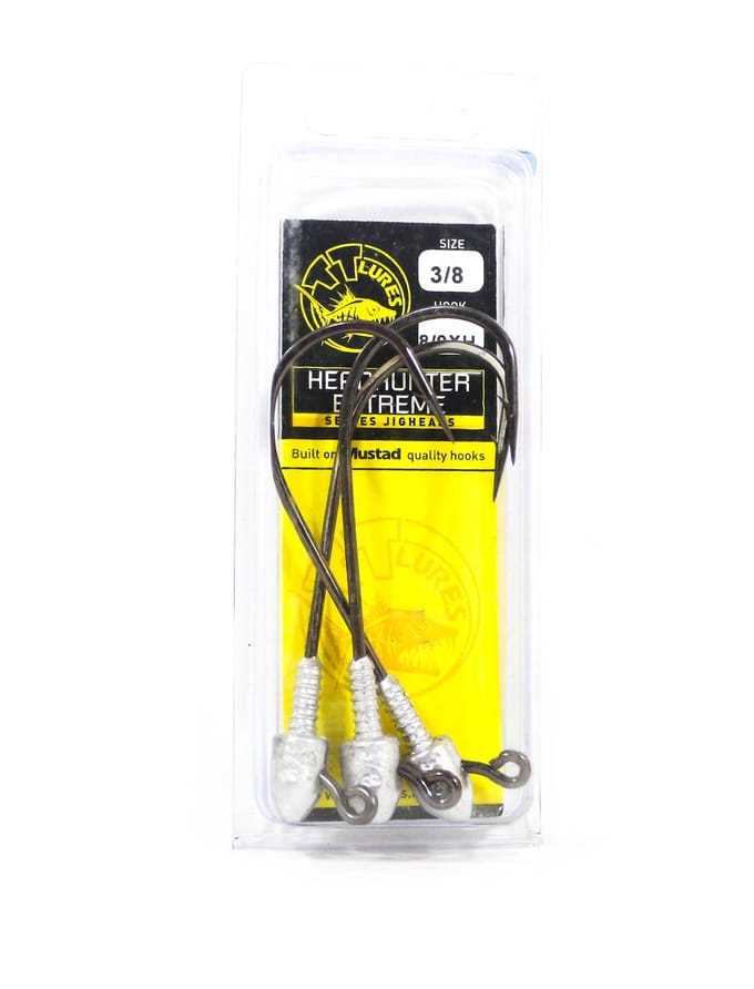 Tackle Tactics TT Head Hunter Extreme Jig Head 3/8 oz 8/0 XH 3/pak (1876) yellow