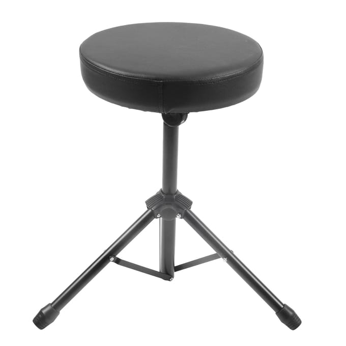Drumkruk Gevoerde Zitting Opvouwbaar Draaibaar Drumkruk Drumstel Accessoires black