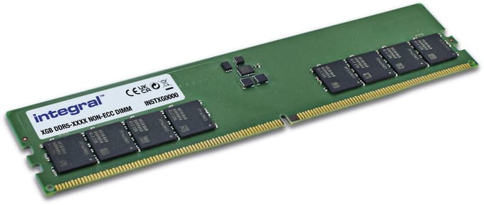 16GB Integral DDR5 Desktop Memory Module - PC5-38400 - 4800Mhz - non-ecc - unbuffered - 288 pins