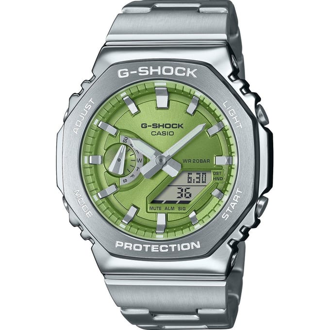 Casio G-shock Heren Silver Watch GM-2110D-3AER
