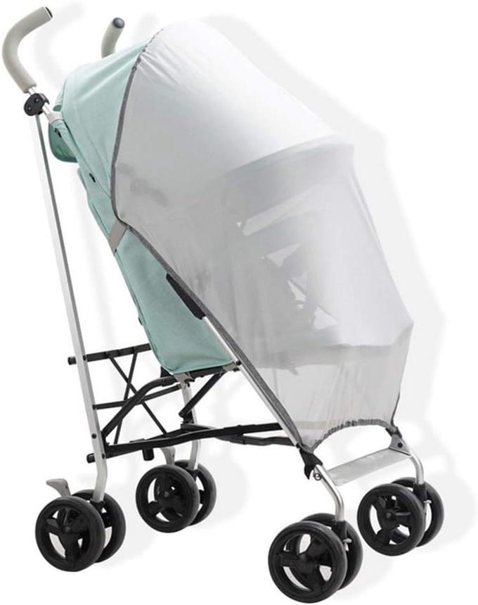 Zonnescherm Kinderwagen - Universeel, UV-Bescherming, Wandelwagen Luifel, 4 Seizoenen - Grijs