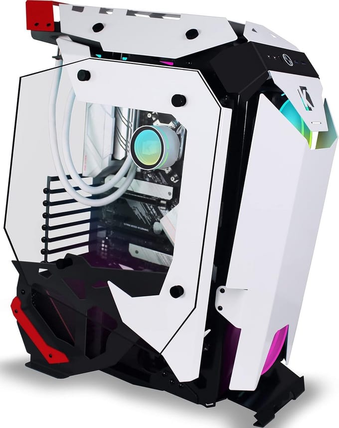 ATX PC Behuizing met Gehard Glas en 9 ARGB Ventilatoren