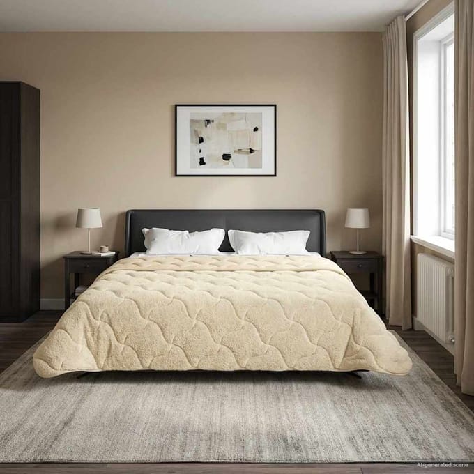 vidaXL - Winter - Duvet - 200 - x - 200 - cm - Winter - Crème - Ademend