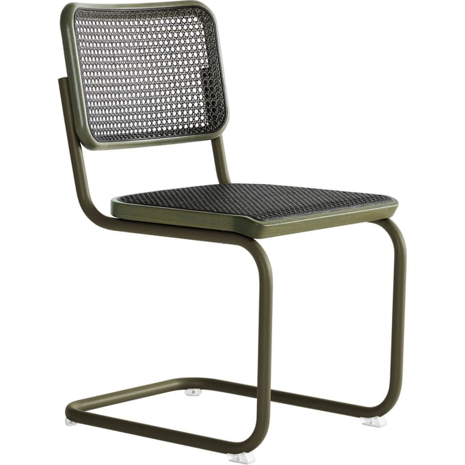 Thonet S 32 V Stoel donker gemêleerd - sage