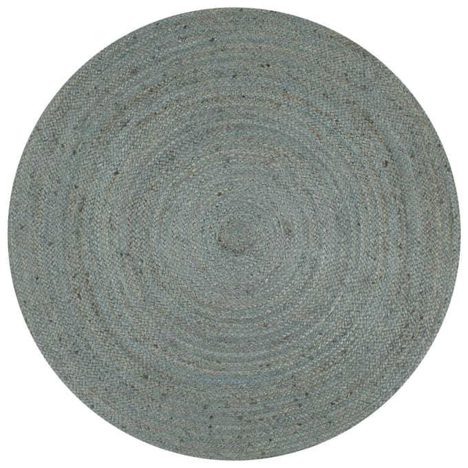 vidaXL - Vloerkleed - handgemaakt - rond - 150 - cm - jute - olijfgroen